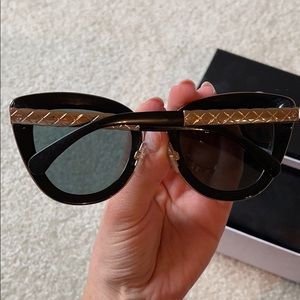 Chanel black cat eye tinted sunglasses 🕶